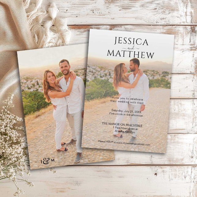 Invitación Boda de Foto Superpuesta Simple (Subido por el creador)
