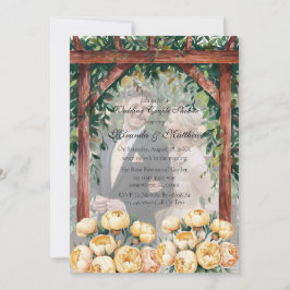 Invitación Boda de fotografía amarillo-butter Arch Ducha de p