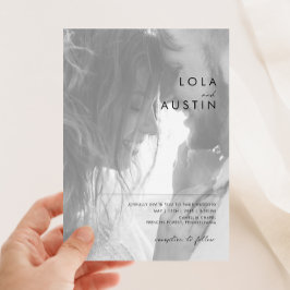 Invitación Boda de fotografía Casual Minimalista moderna