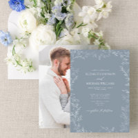 Boda de fotografía con hoja mínima azul turbulento