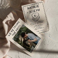 Boda de fotografía con marco de tarta dibujado a m