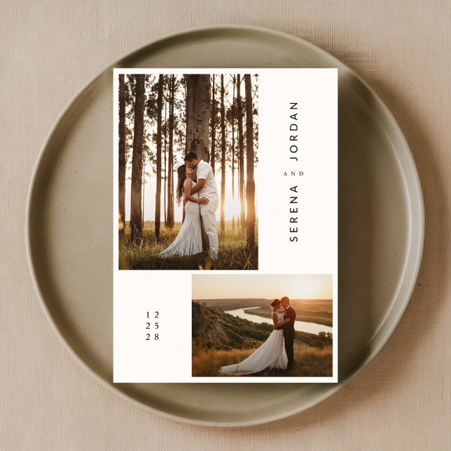 Invitación Boda de fotografía de Boho simple y moderno (Subido por el creador)