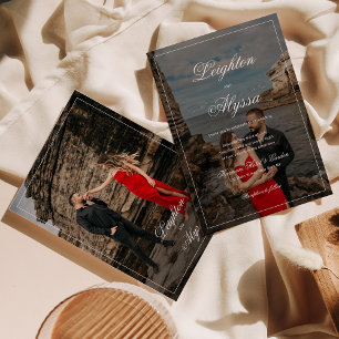 Invitación Boda de fotografía de caligrafía elegante formal