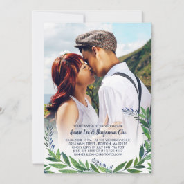 Invitación Boda de fotografía de Emerald Greenery