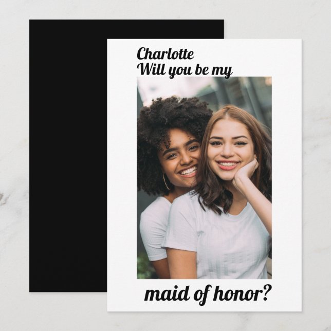 Invitación Boda de fotografía de honor personalizado (Anverso / Reverso)
