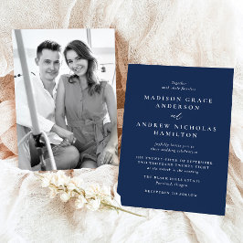 Invitación Boda de fotografía de la Marina Mínima Moderna