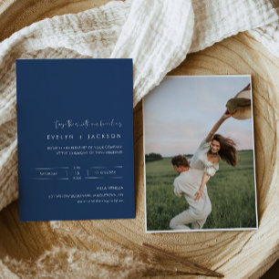 Invitación BODA de fotografía de la Marina Minimalista STELLA