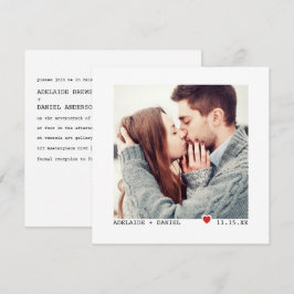 Invitación Boda de fotografía de mecanógrafa minera Personali