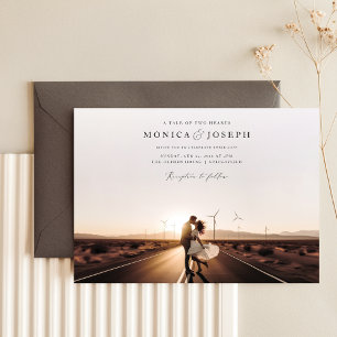 Invitación Boda de fotografía de Moda rusa del desierto