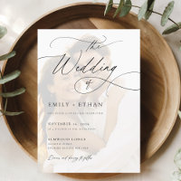 Boda de fotografía de perfil superpuesto de caligr