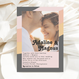 Invitación Boda de fotografía de tendencia moderna de los año