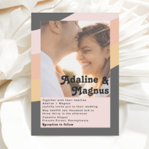 Invitación Boda de fotografía de tendencia moderna de los año