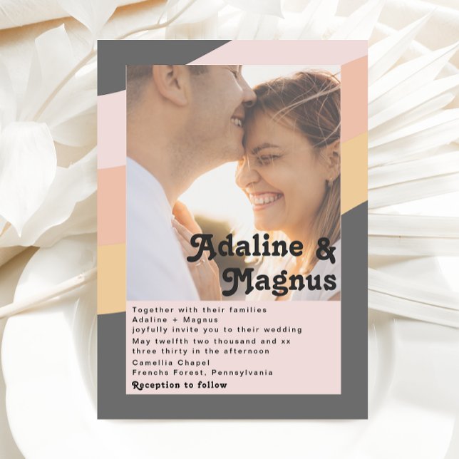 Invitación Boda de fotografía de tendencia moderna de los año (Subido por el creador)