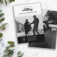 Boda de fotografía de tipografía elegante y negra