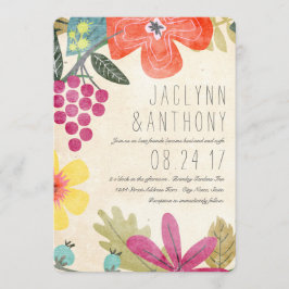 Invitación Boda de fotografía de un patio de viñedos del para