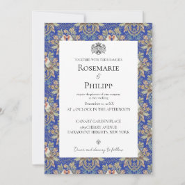 Invitación Boda de fotografía del Personalizado Royal Blue Go