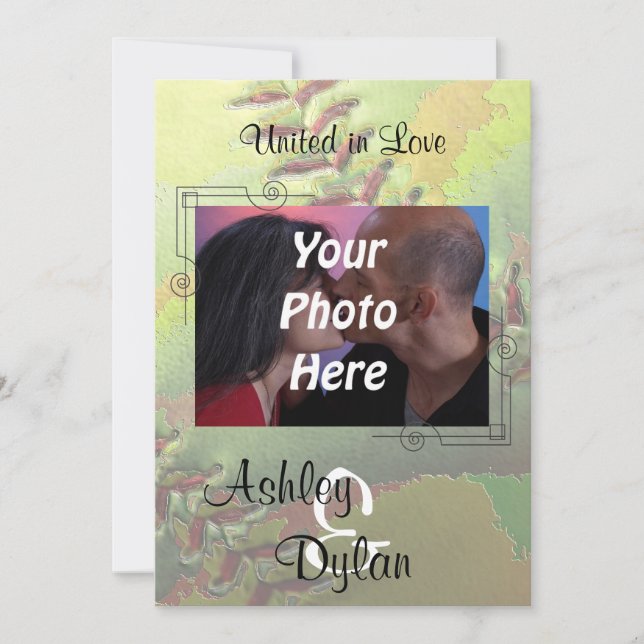 Invitación Boda de fotografía del tema deportivo Softball (Anverso)