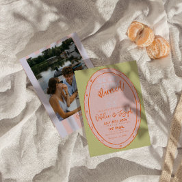 Invitación Boda de fotografía divertida pintada de colorida m