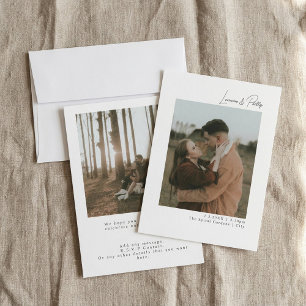 Invitación Boda de fotografía doble elegante