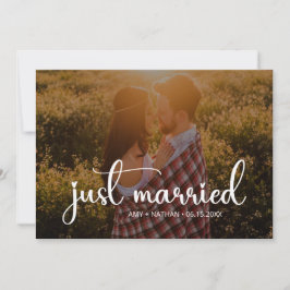 Invitación Boda de fotografía elegante recién casa