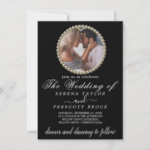 Invitación Boda de fotografía elegante y elegante de caligraf