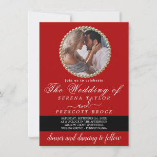 Invitación Boda de fotografía elegante y elegante de caligraf