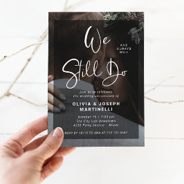 Invitación Boda de fotografía en blanco y negro promete renov