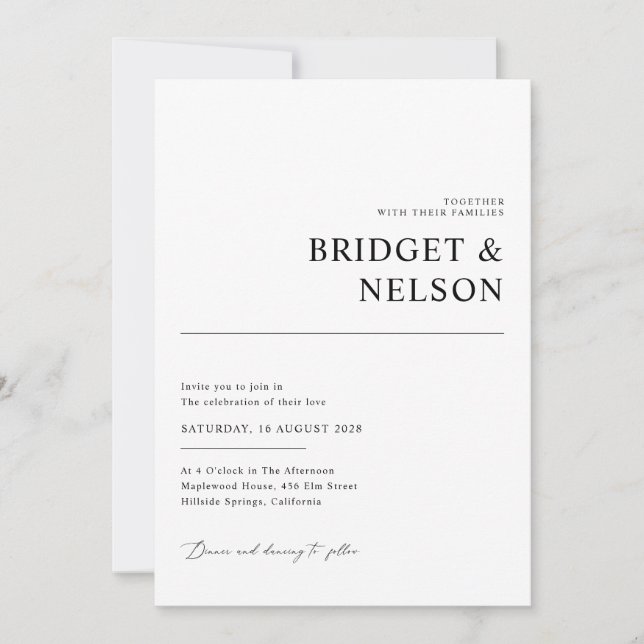 Invitación Boda de fotografía forestal de Moda rusa (Anverso)