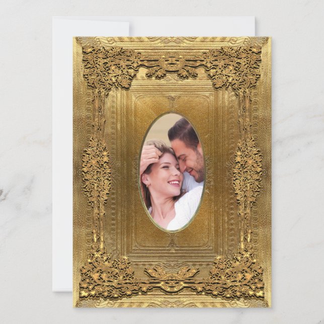 Invitación Boda de fotografía formal Peiffer 5,5 x 7,5 (Anverso)