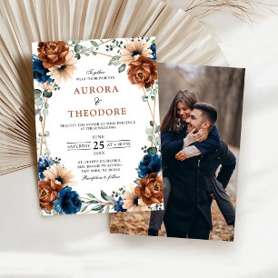 Invitación Boda de fotografía geométrica de la Marina Terraco