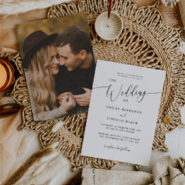 Invitación Boda de fotografía minimal moderna