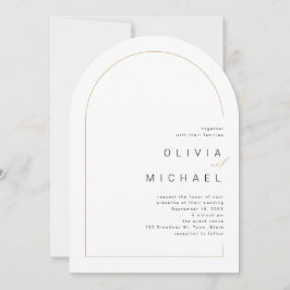 Invitación Boda de fotografía minimalista de moda moderna