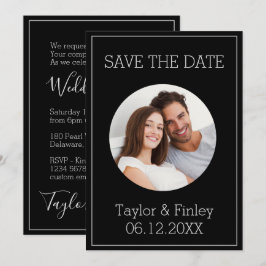 Invitación Boda de fotografía minimalista elegante y simple