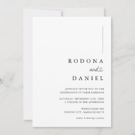 Invitación Boda de fotografía Minimalista moderna