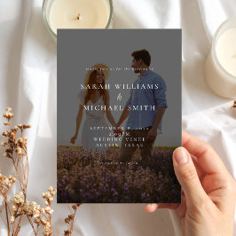 Invitación Boda de fotografía Minimalista moderna