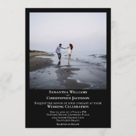 Invitación Boda de fotografía Minimalista moderna y simple de
