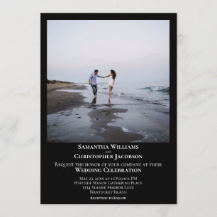 Invitación Boda de fotografía Minimalista moderna y simple de