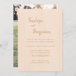Invitación Boda de fotografía minimalista-moderno de Boho Pea