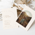 Invitación Boda de fotografía Minimalista moderno del Boho Ar<br><div class="desc">Diseñado para coordinar con para la colección de invitaciones a bodas "Arches Minimalistas". Para cambiar detalles, haga clic en "Detalles". Para mover el texto o cambiar el tamaño, la fuente o el color, haga clic en "Editar usando la herramienta de diseño". Vea el enlace de la colección en esta página...</div>