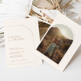 Invitación Boda de fotografía Minimalista moderno del Boho Ar