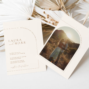 Invitación Boda de fotografía Minimalista moderno del Boho Ar