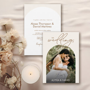 Invitación Boda de fotografía Minimalista moderno del Boho Ar
