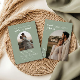 Invitación Boda de fotografía Minimalista moderno del Boho Ar