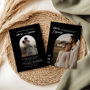 Invitación Boda de fotografía Minimalista moderno del Boho Ar