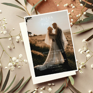 Invitación Boda de fotografía Minimalista moderno y elegante