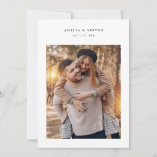 Invitación Boda de fotografía Minimalista rusa
