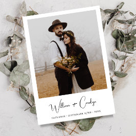 Invitación Boda de fotografía minimalista simple y elegante