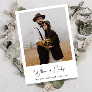 Invitación Boda de fotografía minimalista simple y elegante