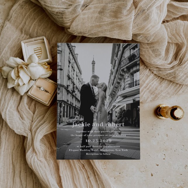 Invitación Boda de fotografía moderado (Subido por el creador)