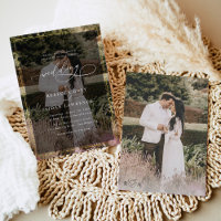 Boda de fotografía moderna de borde dorado negro y